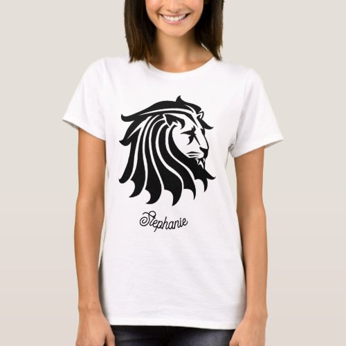 Black and White Lion T_Shirt