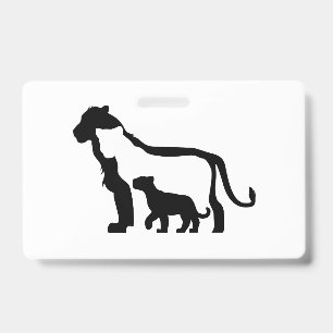 Black and White Lions Badge