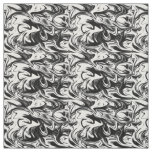 Black And White Liquefied Marble, Fabric