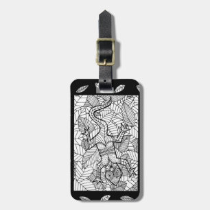 Black and White Lizard Bag Tag