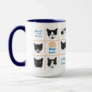 Black and white lobby crew mug