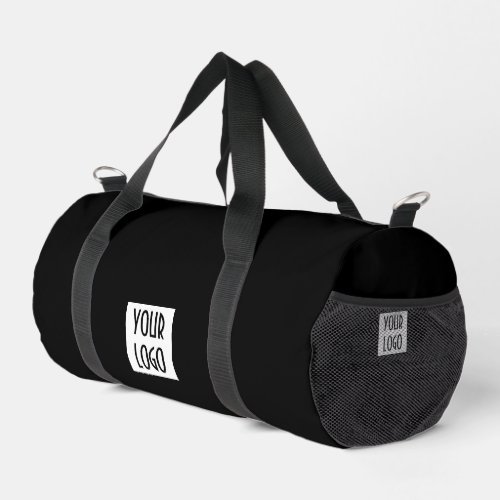 Black and white logo business promotional proff duffle bag