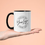 Black and White Logo Mug<br><div class="desc">Upload your own logo</div>