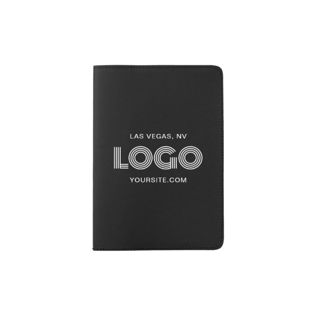 Black and White Logo Promo  Passport Holder (Front)