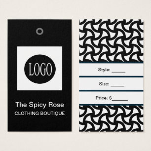Black and White Logo with Bar Code Price Tags