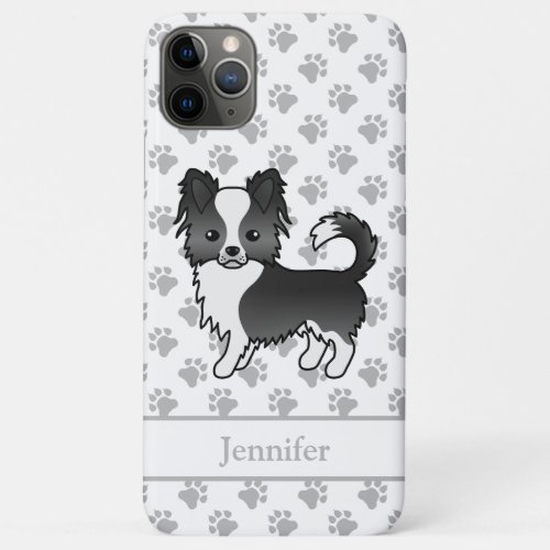 Black And White Long Coat Chihuahua Dog  Name iPhone 11 Pro Max Case