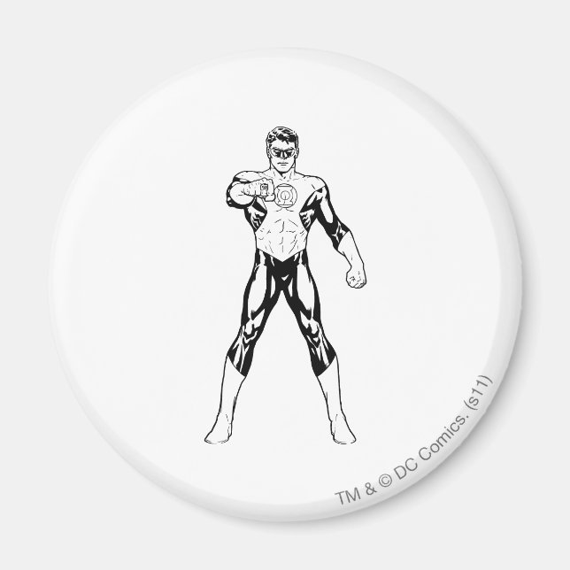 Black and White Looking forward Magnet (Front)