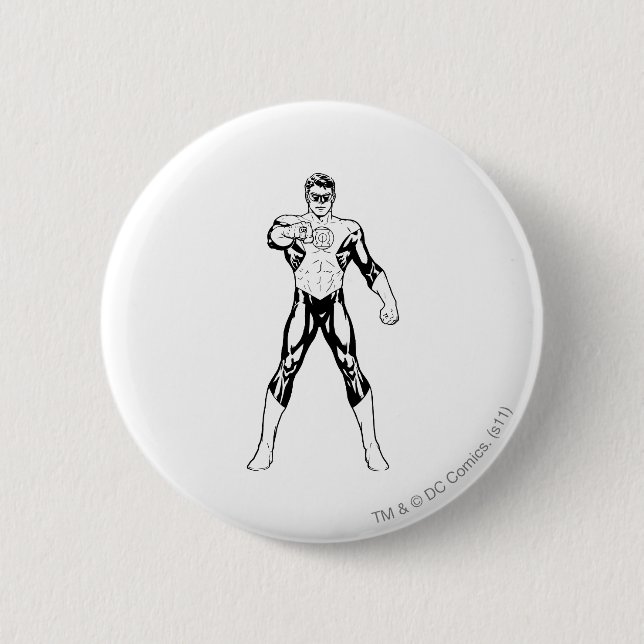 Black and White Looking forward Pinback Button (Front)