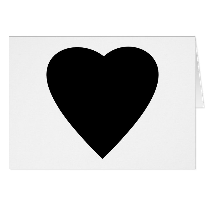 Black and White Love Heart Design. Card | Zazzle