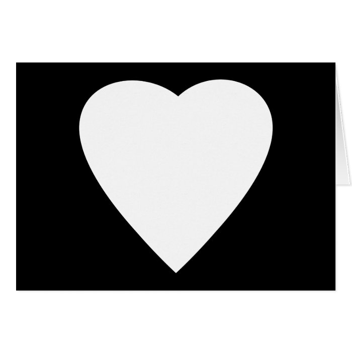 Black and White Love Heart Design. Greeting Card