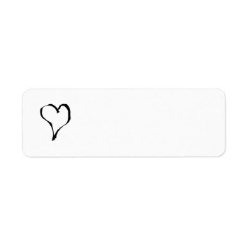 Black And White Love Heart Design. Label by Graphics_By_Metarla at Zazzle