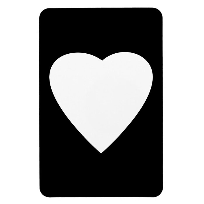 Black and White Love Heart Design. Magnet