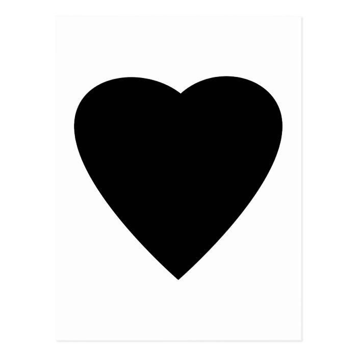 Black and White Love Heart Design. Postcards