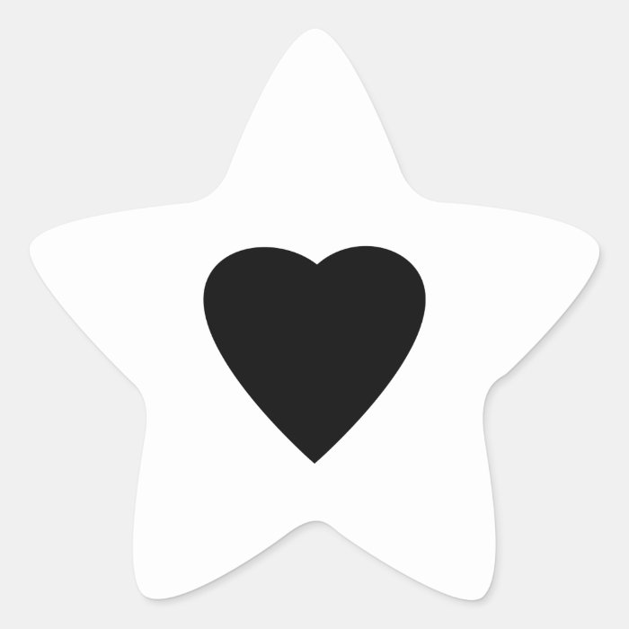 Black and White Love Heart Design. Stickers