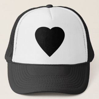 Black and White Love Heart Design. Trucker Hat
