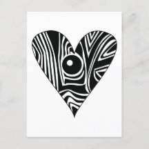 Black and White LOVE heart