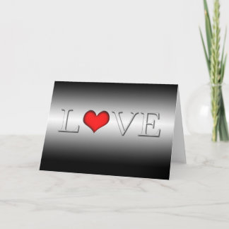 Black and White "Love" Valentines Card
