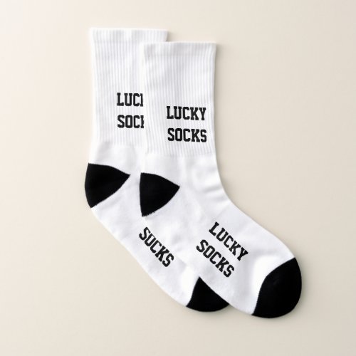 Black and White Lucky Sports Socks