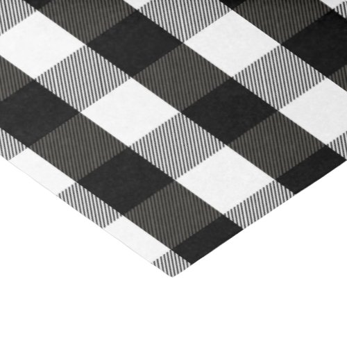 Black and White Lumberjack Plaid Tissue Paper