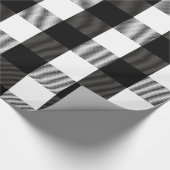 Black and White Lumberjack Plaid Wrapping Paper (Corner)