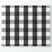 Black and White Lumberjack Plaid Wrapping Paper (Flat)