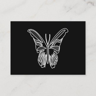 Black and White Luna Moth Butterfly