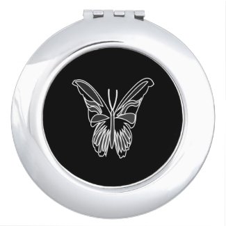 Black and White Luna Moth Butterfly