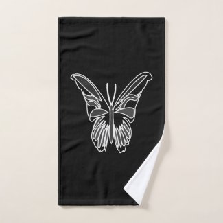 Black and White Luna Moth Butterfly