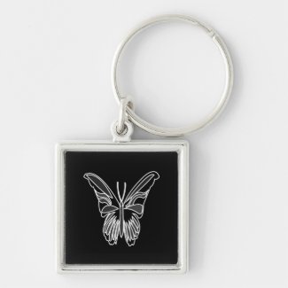 Black and White Luna Moth Butterfly