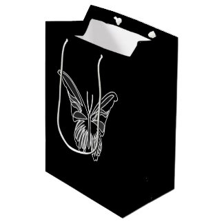 Black and White Luna Moth Butterfly