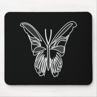 Black and White Luna Moth Butterfly