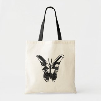 Black and White Luna Moth Butterfly