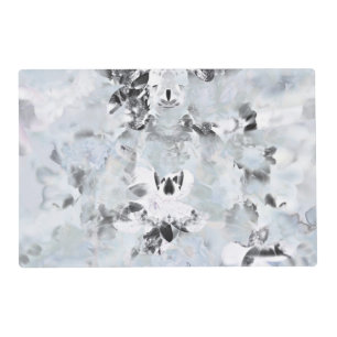 Black and white luxurious abstract modern art placemat