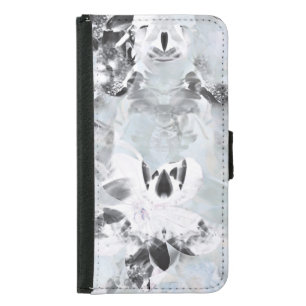 Black and white luxurious abstract modern art samsung galaxy s5 wallet case