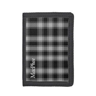 Black and White MacPhee Tartan Plaid Wallet