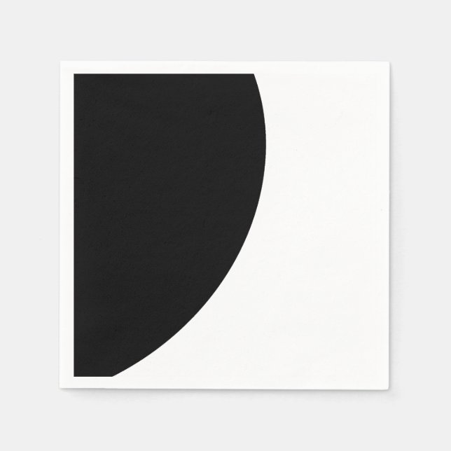 Black and White Majesty Paper Napkins (Front)