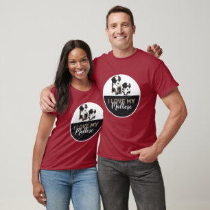 Black and White Maltese Puppy Dog T-Shirt