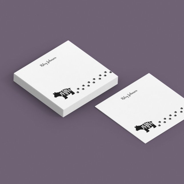Black and White Mama Bear Personalized Post-it Notes (Creator Uploaded)