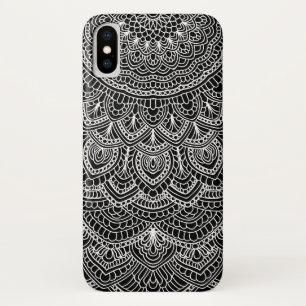 Black and white Mandala iPhone X Case