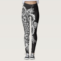 Black and White Mandala Leggings