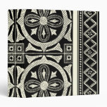 Black and White Mandala Motif by Vision Studio 3 Ring Binder