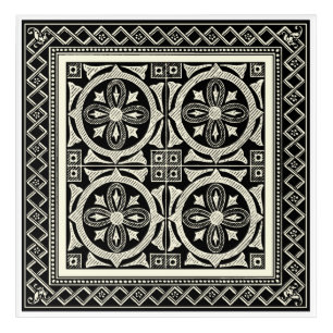 Black and White Mandala Motif by Vision Studio Acrylic Print