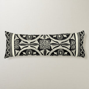 Black and White Mandala Motif by Vision Studio Body Pillow