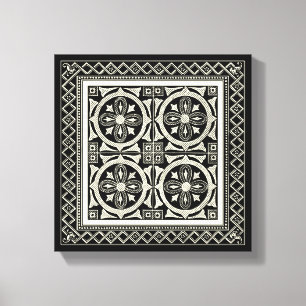 Black and White Mandala Motif by Vision Studio Canvas Print
