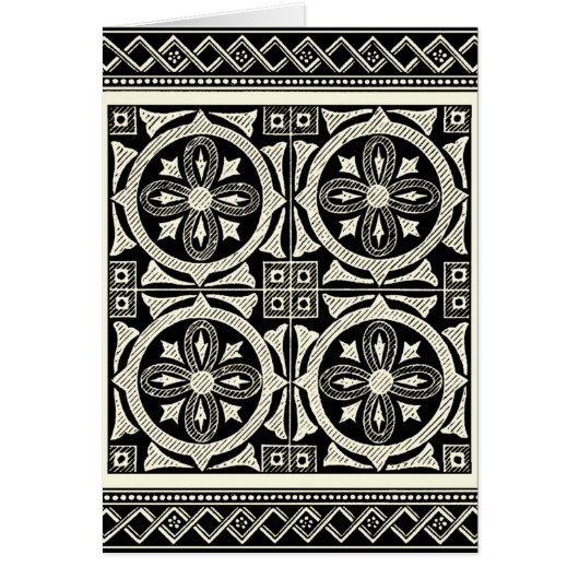 Black and White Mandala Motif by Vision Studio Cards (Front)
