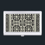 Black and White Mandala Motif by Vision Studio Case For Business Cards<br><div class="desc">A black and white mandala motif brought to you by Vision Studio. Mandala is a Sanskrit word for circle and represents the Universe in Hinduism and Buddhism. Mandalas are supposed to have a calming effect on people, so if you want a little calm in your life buy this print today!...</div>