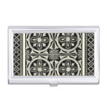 Black and White Mandala Motif by Vision Studio Case For Business Cards