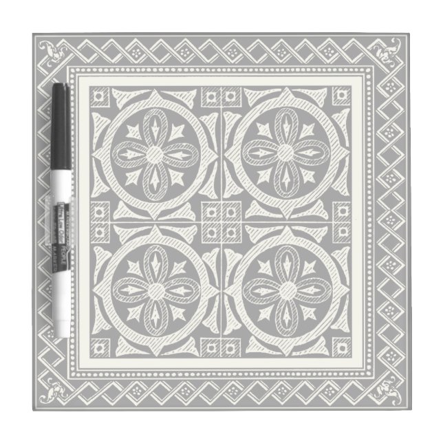 Black and White Mandala Motif by Vision Studio Dry Erase Board (Front)
