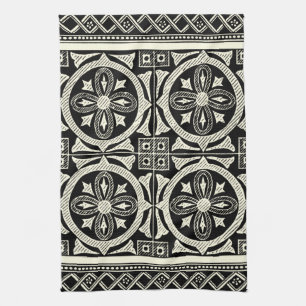 Black and White Mandala Motif by Vision Studio Kitchen Towel