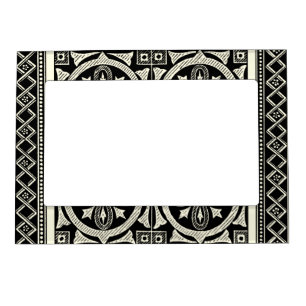 Black and White Mandala Motif by Vision Studio Magnetic Photo Frame
